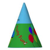 ブルーカップケーキパーソナライズされた誕生日ハット パーティーハット (右)