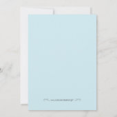 ブルーカップケーキベビーシャワー招待状 招待状 (裏面)