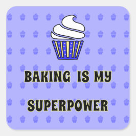 ブルーカップケーキベーキング超電力 ラウンドシール
