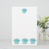 ブルーカップケーキ 便箋 (スタンド正面)