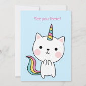 ブルーカティコーン記念誕生日 招待状 (裏面)