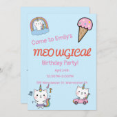 ブルーカティコーン記念誕生日 招待状 (正面/裏面)