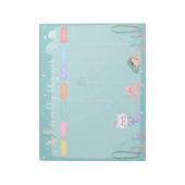 ブルーカテコーンムウメイドシーウィークリープランナー ノートパッド (回転)