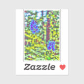 ブルーカナディアンフラワーズビニールシール シール (シート)