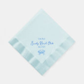 ブルーカニが沸騰する – ナプキンパーソナライズされた 縁ありランチョンナプキン (角)