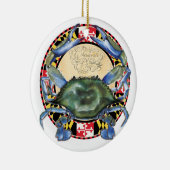 ブルーカニのクリスマスオーナメント セラミックオーナメント (右)