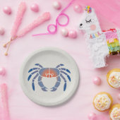 ブルーカニのロゴ ペーパープレート (パーティー)