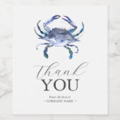 ブルーカニのワインラベルありがとう ワインラベル (シングルラベル)