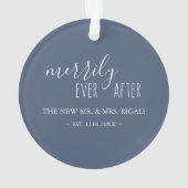 ブルーカニの最初の結婚したクリスマス飾り オーナメント (裏面)