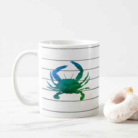 ブルーカニの水の絵を描色のマグカップ コーヒーマグカップ (ドーナツ)