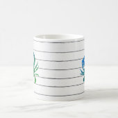 ブルーカニの水の絵を描色のマグカップ コーヒーマグカップ (中央)