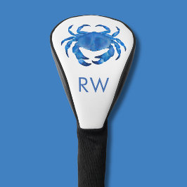 ブルーカニの水の色パーソナライズされた ゴルフヘッドカバー