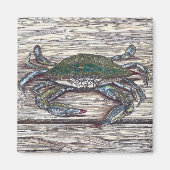 ブルーカニの波止場磁石 マグネット (正面)