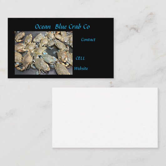 ブルーカニの販売 名刺 (正面/裏面)