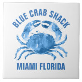 ブルーカニイラストレーション タイル (正面)