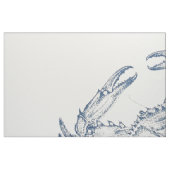 ブルーカニイラストレーション ファブリック (ファットクウォーター)