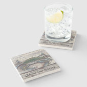 ブルーカニオン波止場 ストーンコースター (横)