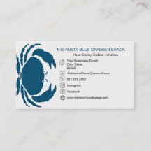 ブルーカニシーフード白黒シンプル航海の