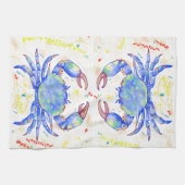 ブルーカニティータオル キッチンタオル (横)