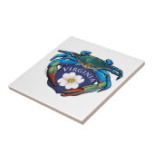 ブルーカニバージニアドグウッドクレスト タイル (側面)