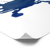 ブルーカニビーチデコールウォーター絵画カラー ポスター (角)