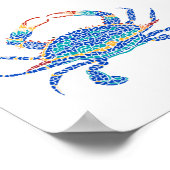 ブルーカニプリント ポスター (角)