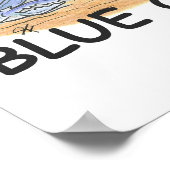 ブルーカニプリント ポスター (角)