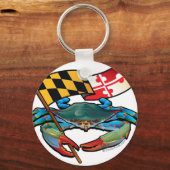 ブルーカニメリーランド州旗 キーホルダー (正面)
