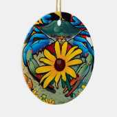 ブルーカニメリーランド黒目スーザン セラミックオーナメント (右)