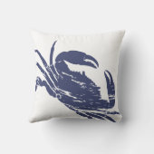 ブルーカニ効果グランジ沿岸をテーマ クッション (裏面)