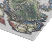 ブルーカニ化粧ガラス切断板 カッティングボード (角)