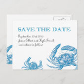 ブルーカニ日付の保存 案内ポストカード (正面/裏面)