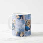 ブルーカニ模様マグカップ コーヒーマグカップ (正面左)