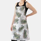 ブルーカニ模様 エプロン (インサイチュ)