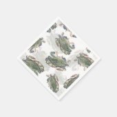 ブルーカニ模様 スタンダードカクテルナプキン (角)