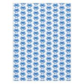 ブルーカニ模様 テーブルクロス (正面)