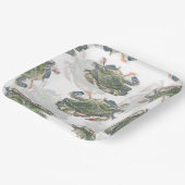 ブルーカニ模様 ペーパープレート (傾斜あり)