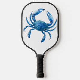 ブルーカニ水彩イラストレーション-海シーライフ ピックルボールラケット
