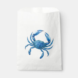 ブルーカニ水彩イラストレーション-海シーライフ フェイバーバッグ