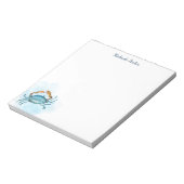 ブルーカニ水彩海 パーソナライズされた ノートパッド (回転)