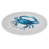 ブルーカニ水彩画 – 沿岸海生活 カッティングボード (角)