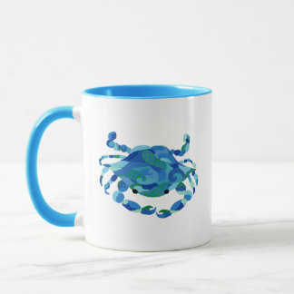 ブルーカニ水色コーヒーマグ マグカップ