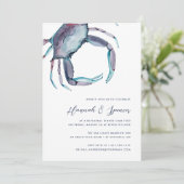 ブルーカニ沿岸の水の色のリハーサルディナー 招待状 (スタンド正面)