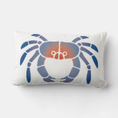 ブルーカニ沿岸生活腰枕 ランバークッション (裏面)