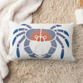 ブルーカニ沿岸生活腰枕 ランバークッション (ブランケット)