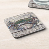 ブルーカニ波止場コースターセット コースター (左側)