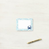 ブルーカニ海ガラス注 ポストイット (デスク上)