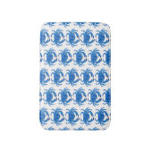 ブルーカニ海パターン バスマット (正面縦)