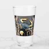 ブルーカニ海メタルアート タンブラーグラス (正面)