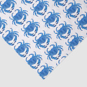 ブルーカニ海辺海模様 薄葉紙 (詳細)